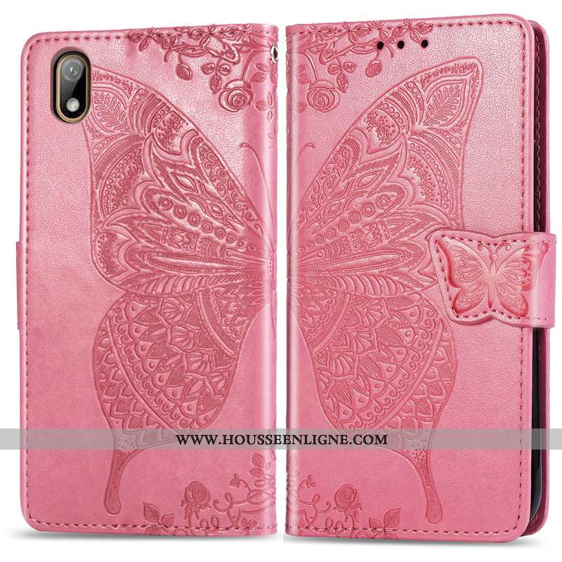 Étui Huawei Y5 2020 Ornements Suspendus Gaufrage Téléphone Portable Noir En Relief Housse Cuir