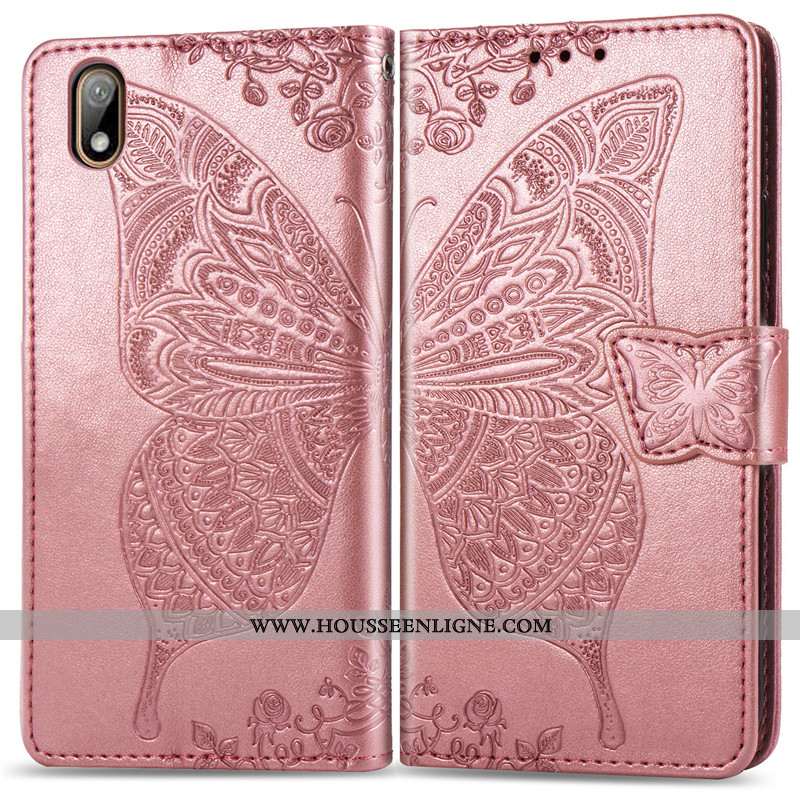 Étui Huawei Y5 2020 Ornements Suspendus Gaufrage Téléphone Portable Noir En Relief Housse Cuir