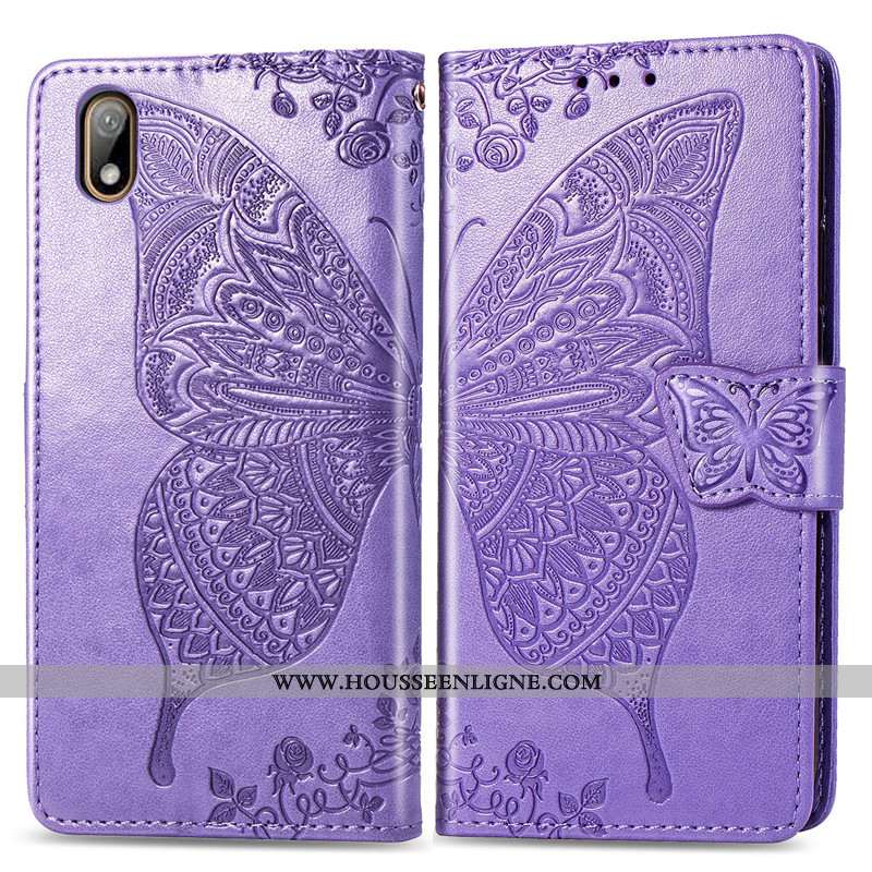 Étui Huawei Y5 2020 Ornements Suspendus Gaufrage Téléphone Portable Noir En Relief Housse Cuir