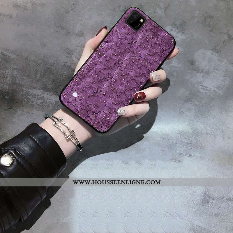 Étui Huawei Y5p Créatif Dessin Animé Fluide Doux Protection Charmant Personnalité Violet
