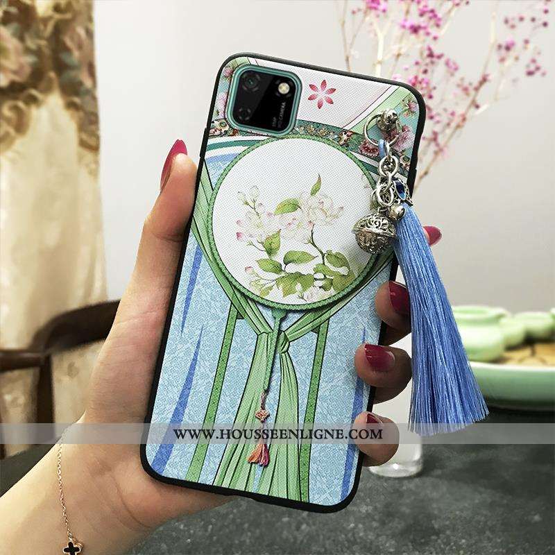 Étui Huawei Y5p Créatif Vintage Vent Palais À Franges Rose Silicone