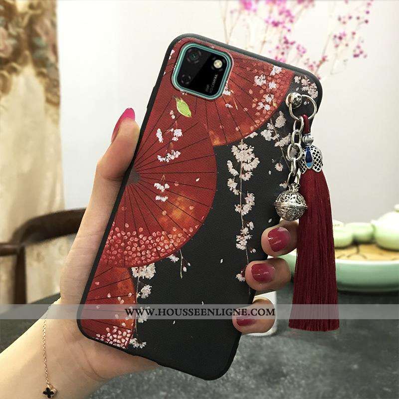 Étui Huawei Y5p Créatif Vintage Vent Palais À Franges Rose Silicone