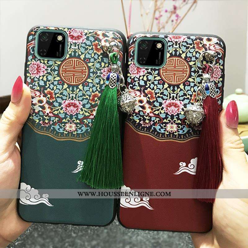 Étui Huawei Y5p Créatif Vintage Vent Palais À Franges Rose Silicone