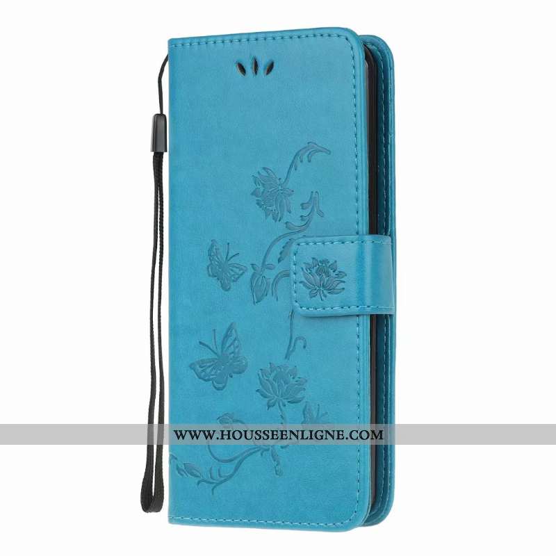 Étui Huawei Y5p Cuir Fluide Doux Incassable Papillon Rose Coque