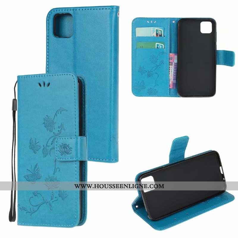Étui Huawei Y5p Cuir Fluide Doux Incassable Papillon Rose Coque