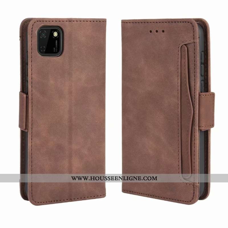 Étui Huawei Y5p Cuir Fluide Doux Téléphone Portable Housse Coque Tout Compris Noir