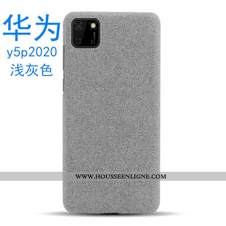 Étui Huawei Y5p Légère Modèle Fleurie Tissu Légères Gris Coque Tendance
