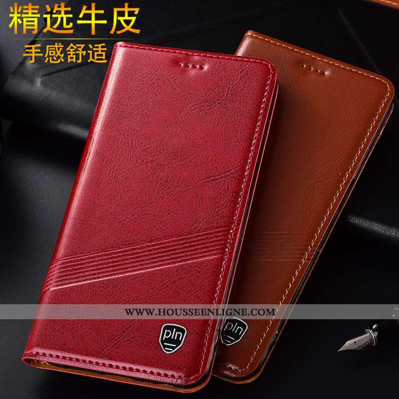 Étui Huawei Y5p Protection Cuir Véritable Incassable Tout Compris Marron Téléphone Portable