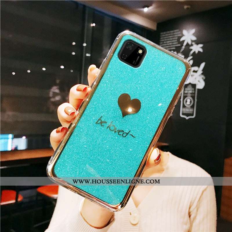 Étui Huawei Y5p Protection Mode Rose Vert Placage Amour Verte