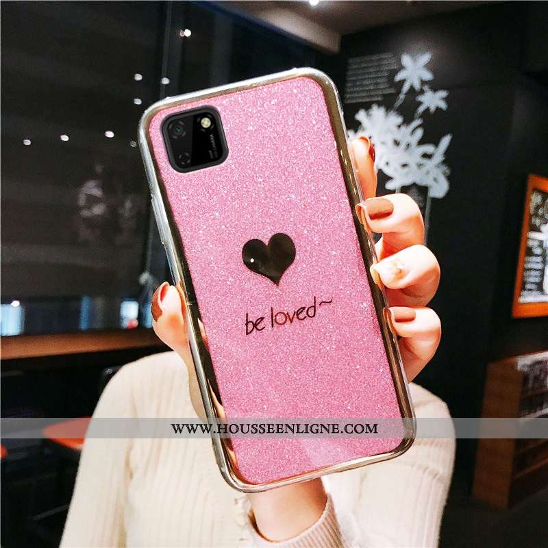 Étui Huawei Y5p Protection Mode Rose Vert Placage Amour Verte