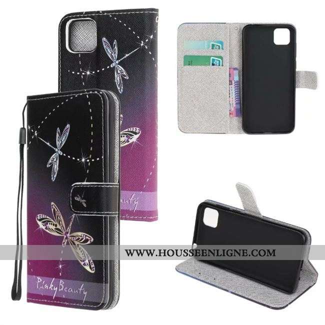 Étui Huawei Y5p Protection Personnalité Dessin Animé Téléphone Portable Tout Compris Housse Violet
