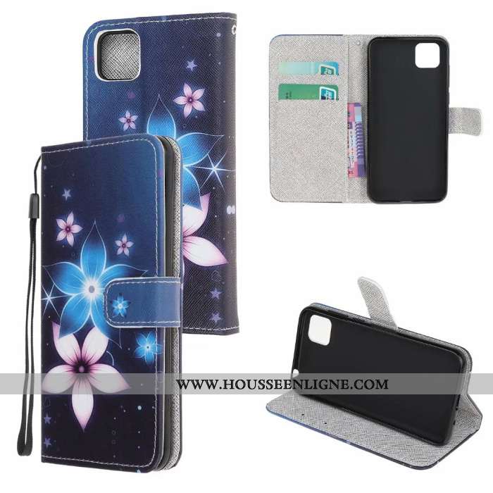 Étui Huawei Y5p Protection Personnalité Dessin Animé Téléphone Portable Tout Compris Housse Violet