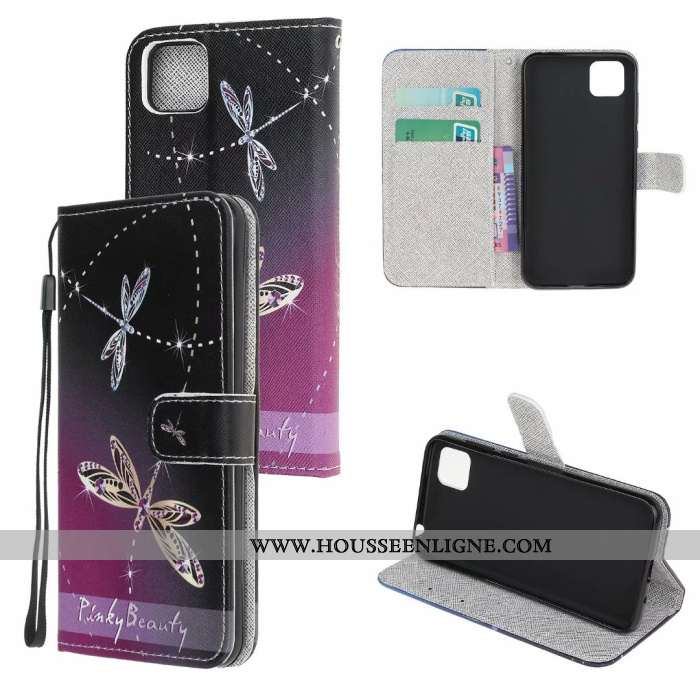 Étui Huawei Y5p Protection Personnalité Dessin Animé Téléphone Portable Tout Compris Housse Violet