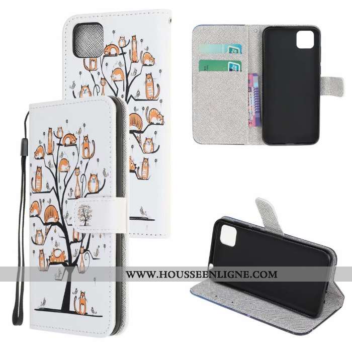Étui Huawei Y5p Protection Personnalité Dessin Animé Téléphone Portable Tout Compris Housse Violet