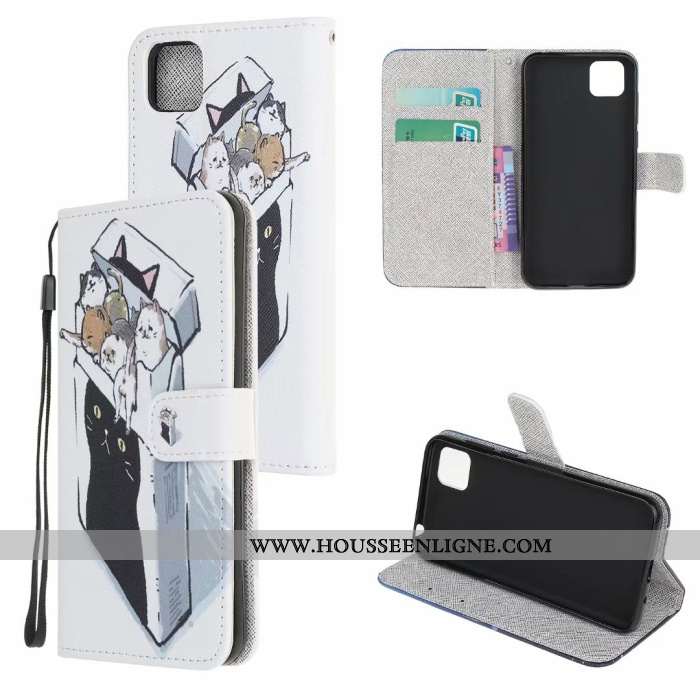 Étui Huawei Y5p Protection Personnalité Dessin Animé Téléphone Portable Tout Compris Housse Violet