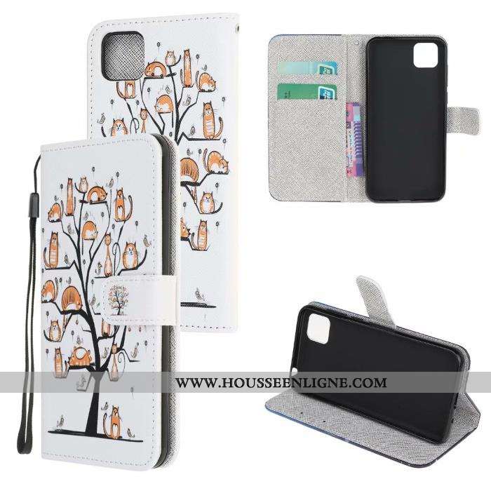 Étui Huawei Y5p Protection Personnalité Dessin Animé Téléphone Portable Tout Compris Housse Violet