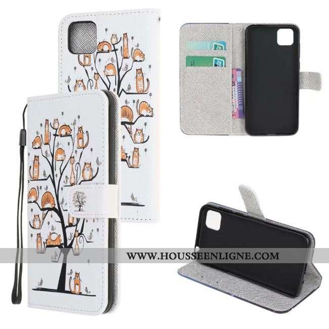 Étui Huawei Y5p Protection Personnalité Dessin Animé Téléphone Portable Tout Compris Housse Violet