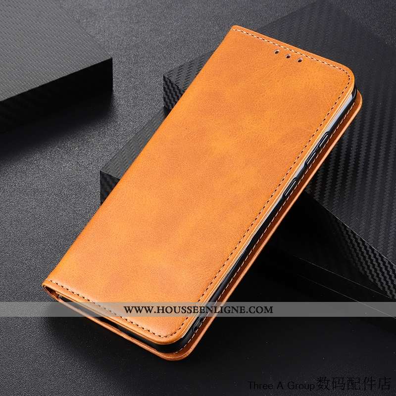 Étui Huawei Y5p Vintage Silicone Carte Incassable Protection Jaune Housse