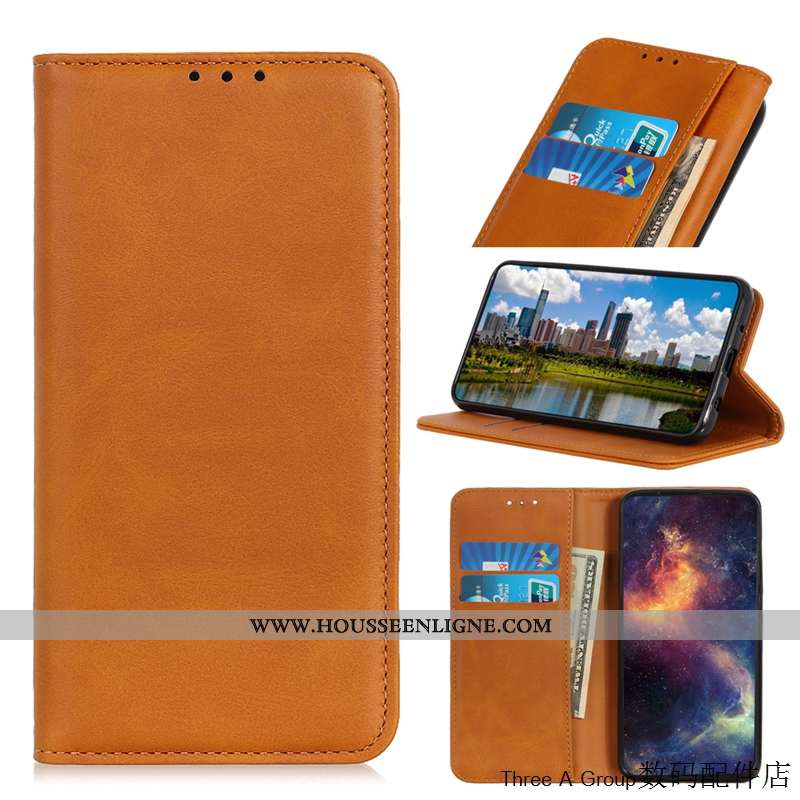 Étui Huawei Y5p Vintage Silicone Carte Incassable Protection Jaune Housse