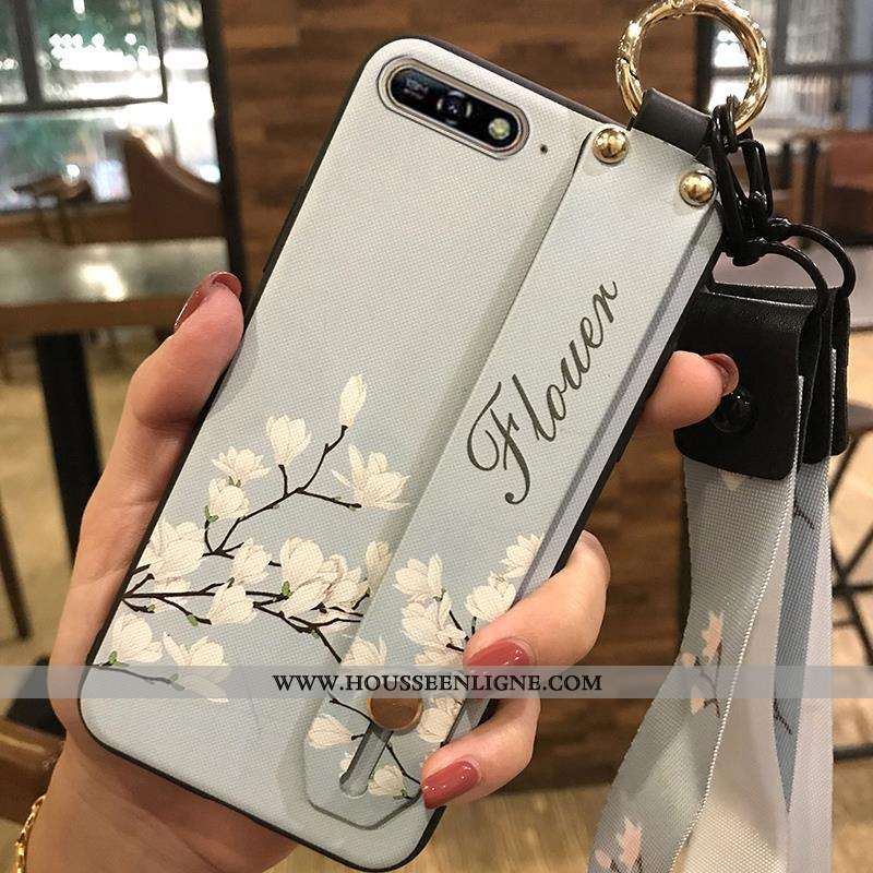 Étui Huawei Y6 2020 Créatif Fluide Doux Rose Frais Coque Téléphone Portable