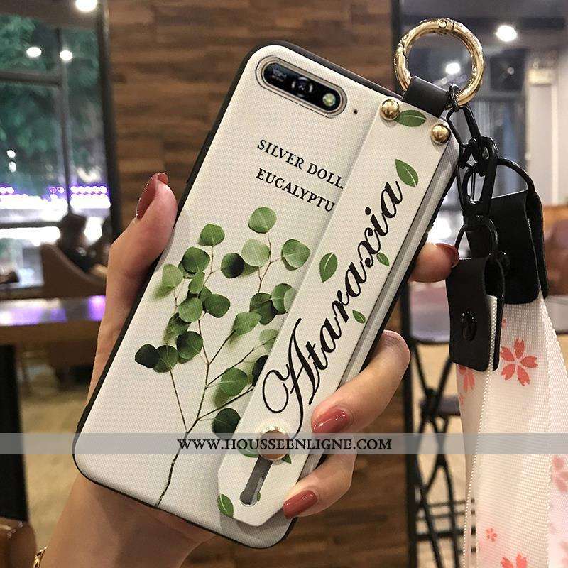 Étui Huawei Y6 2020 Créatif Fluide Doux Rose Frais Coque Téléphone Portable