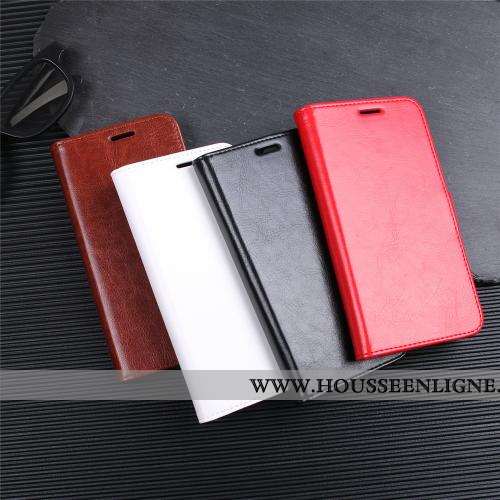 Étui Huawei Y6 2020 Cuir Portefeuille Clamshell Coque Rouge Téléphone Portable Business