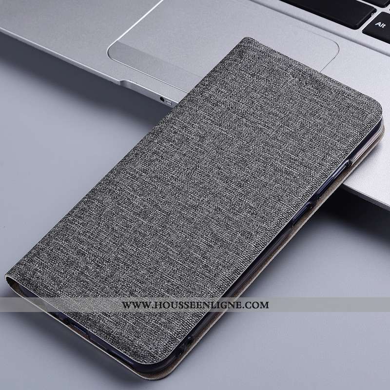 Étui Huawei Y6 2020 Cuir Protection Gris 2020 Lin Téléphone Portable Coque