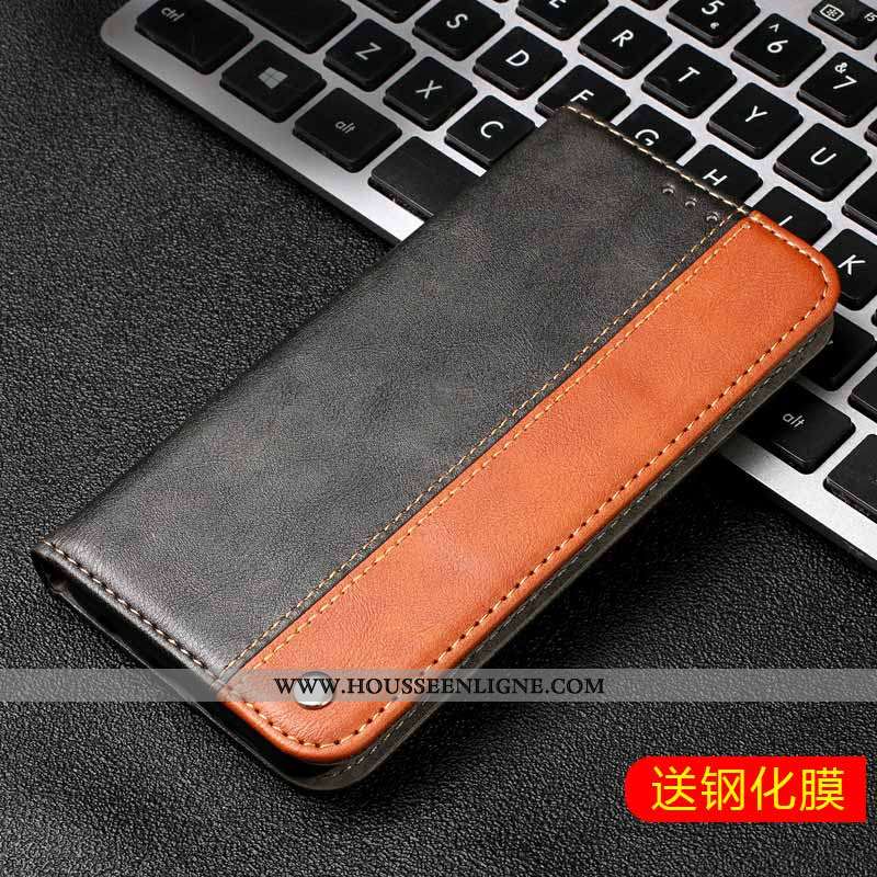 Étui Huawei Y6 2020 Cuir Véritable Gris Téléphone Portable Housse Incassable 2020 Coque