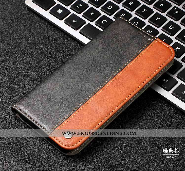 Étui Huawei Y6 2020 Cuir Véritable Gris Téléphone Portable Housse Incassable 2020 Coque