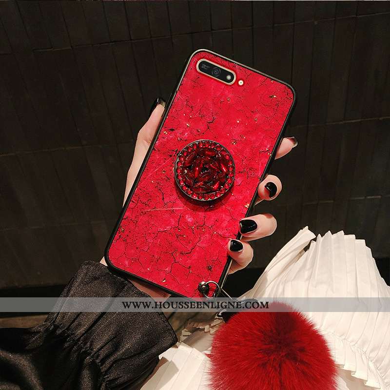 Étui Huawei Y6 2020 Mode Protection Modèle Fleurie Tendance Tout Compris Rouge