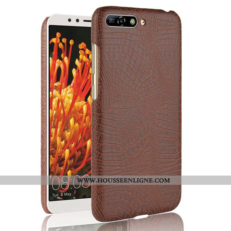 Étui Huawei Y6 2020 Modèle Fleurie Incassable Téléphone Portable Business 2020 Crocodile Coque Marro