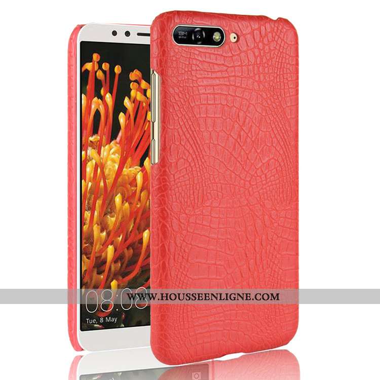 Étui Huawei Y6 2020 Modèle Fleurie Incassable Téléphone Portable Business 2020 Crocodile Coque Marro