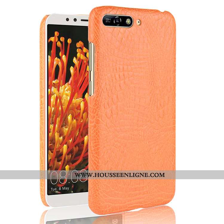 Étui Huawei Y6 2020 Modèle Fleurie Incassable Téléphone Portable Business 2020 Crocodile Coque Marro