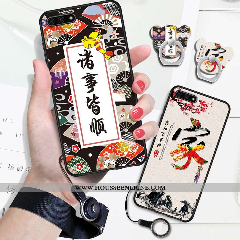Étui Huawei Y6 2020 Ornements Suspendus Dessin Animé 2020 Protection Téléphone Portable Tendance Ble