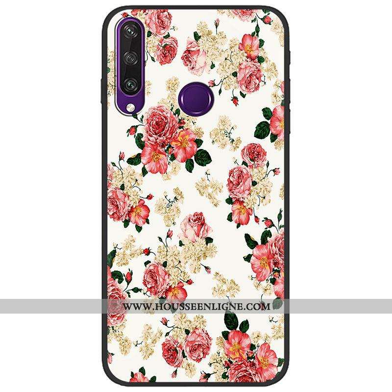 Étui Huawei Y6p Créatif Dessin Animé Peinture Vert Coque Délavé En Daim Verte