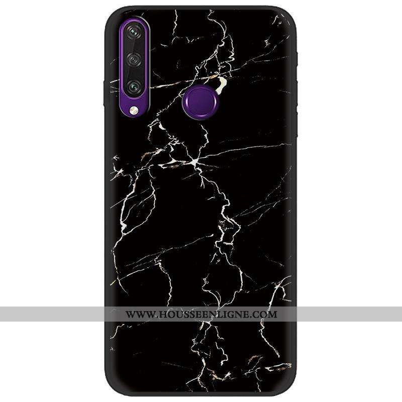 Étui Huawei Y6p Créatif Dessin Animé Peinture Vert Coque Délavé En Daim Verte