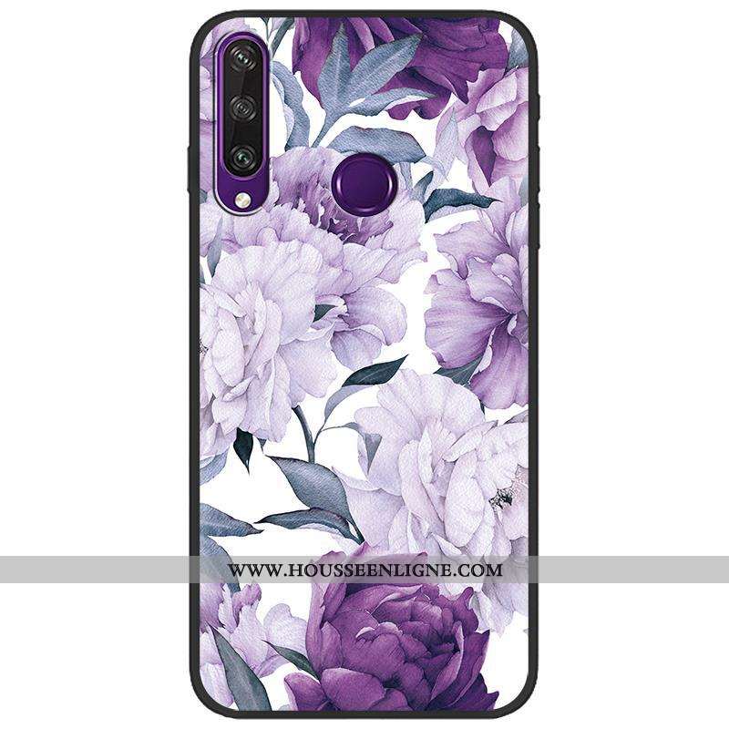 Étui Huawei Y6p Créatif Dessin Animé Peinture Vert Coque Délavé En Daim Verte