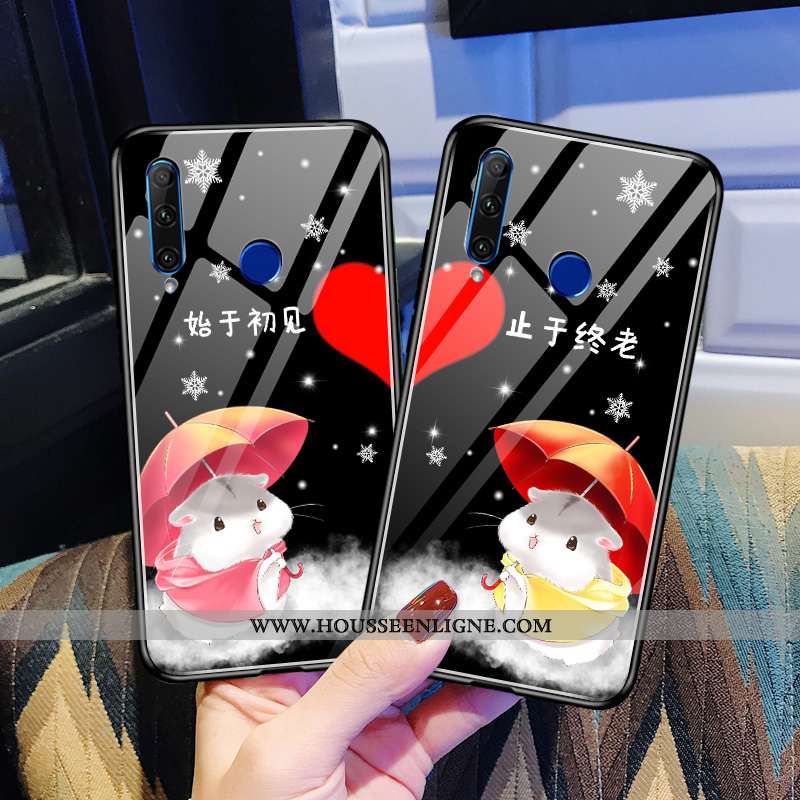 Étui Huawei Y6p Créatif Mode Délavé En Daim Net Rouge Personnalité Nouveau Coque Noir