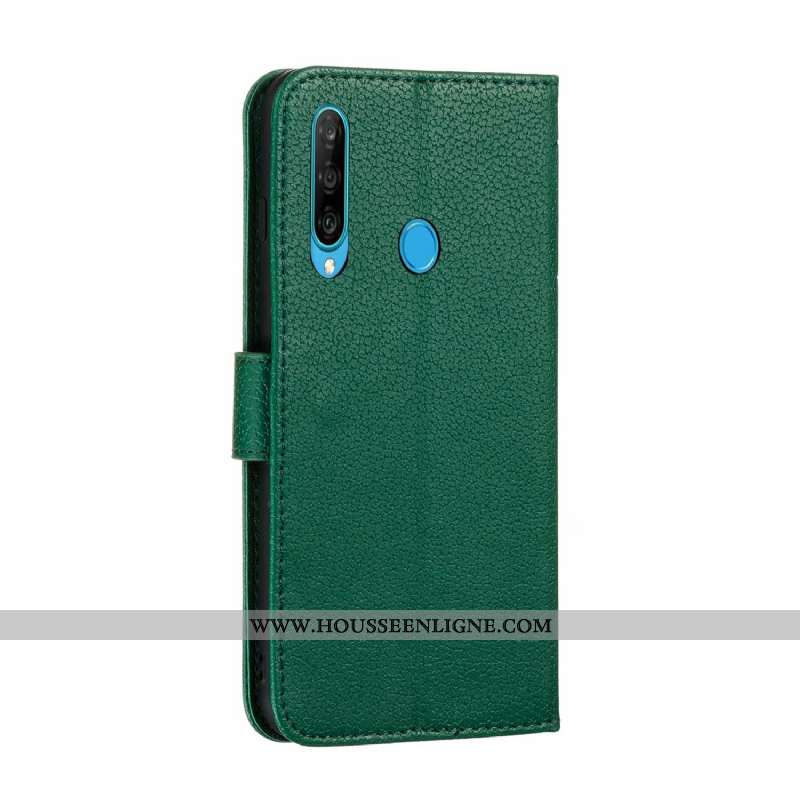 Étui Huawei Y6p Cuir Portefeuille Rouge Sac Carte Clamshell Coque