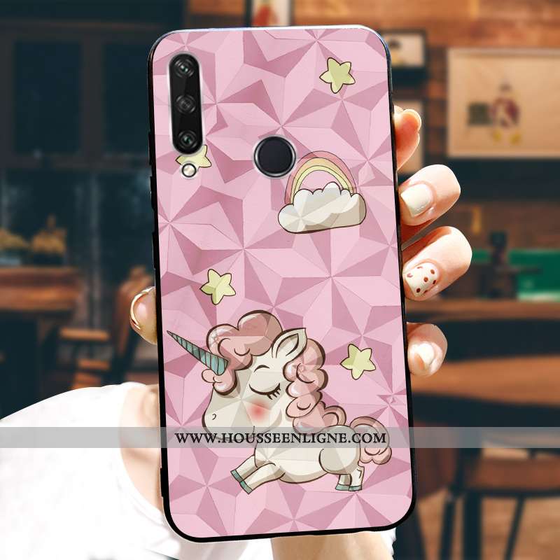 Étui Huawei Y6p Dessin Animé Tendance Protection Personnalisé Silicone Rouge
