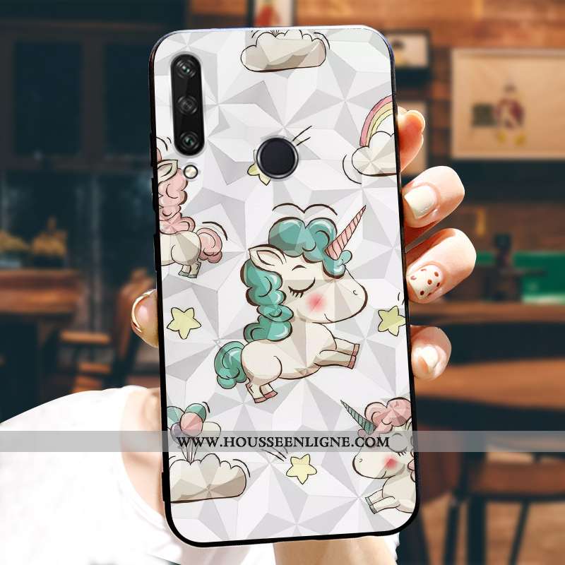 Étui Huawei Y6p Dessin Animé Tendance Protection Personnalisé Silicone Rouge