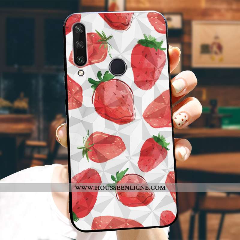 Étui Huawei Y6p Dessin Animé Tendance Protection Personnalisé Silicone Rouge