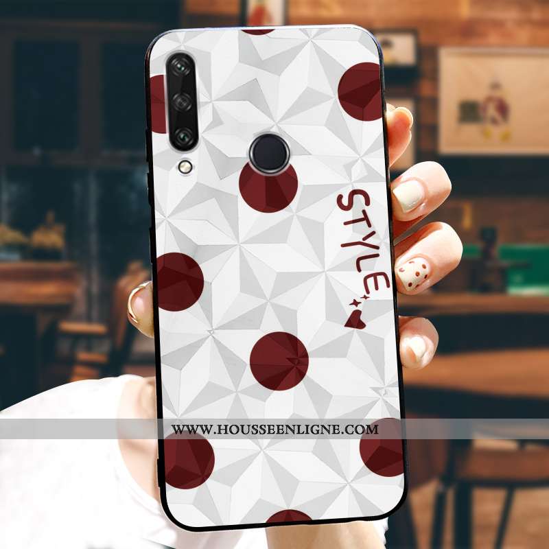 Étui Huawei Y6p Dessin Animé Tendance Protection Personnalisé Silicone Rouge
