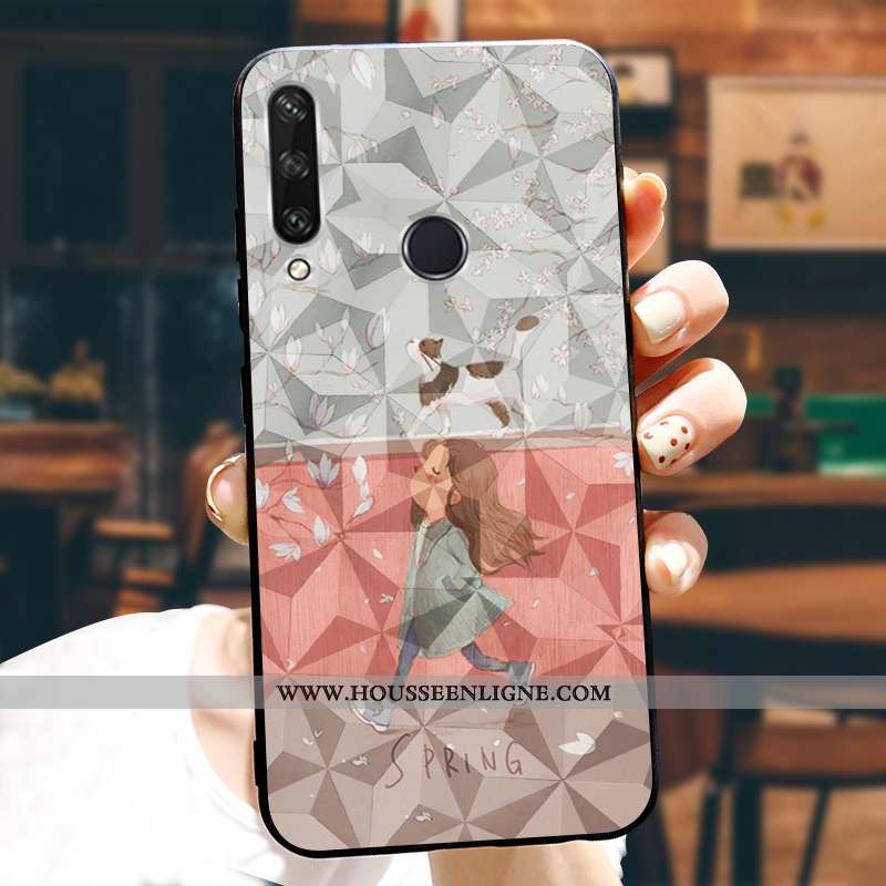 Étui Huawei Y6p Dessin Animé Tendance Protection Personnalisé Silicone Rouge
