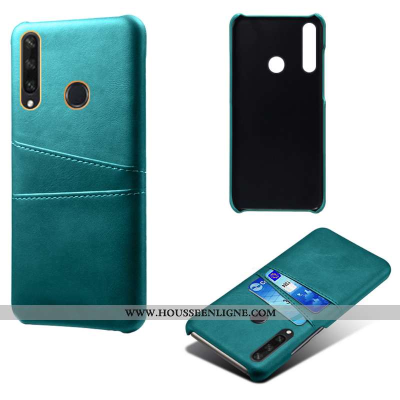 Étui Huawei Y6p Légère Cuir Téléphone Portable Coque Noir Carte