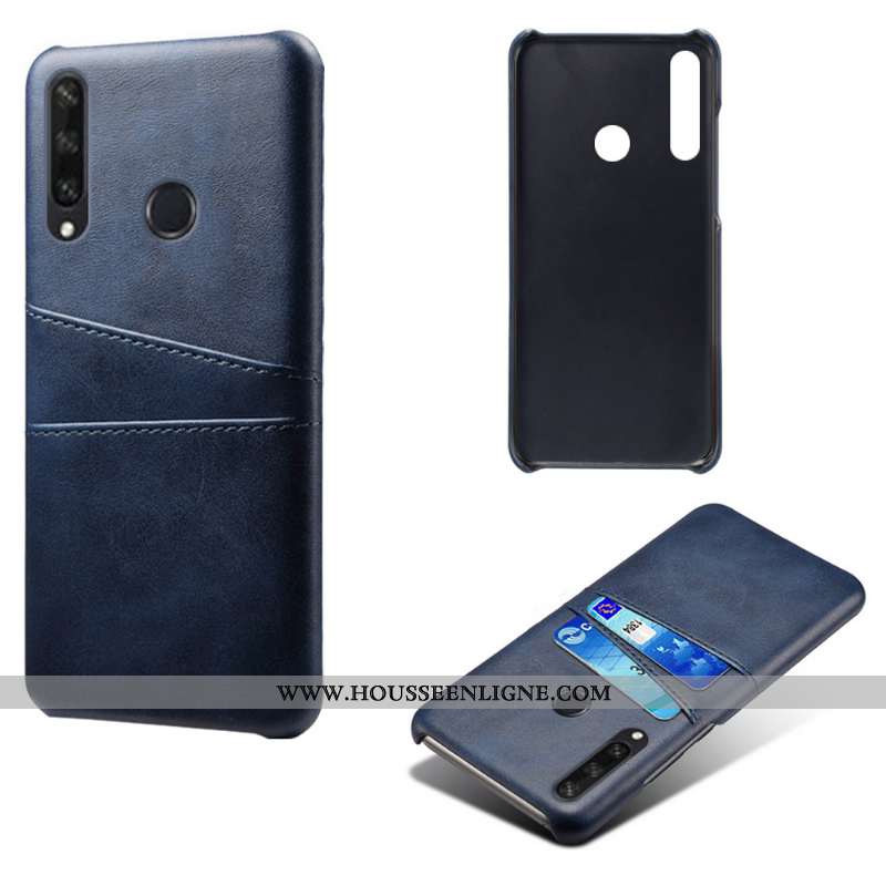 Étui Huawei Y6p Légère Cuir Téléphone Portable Coque Noir Carte
