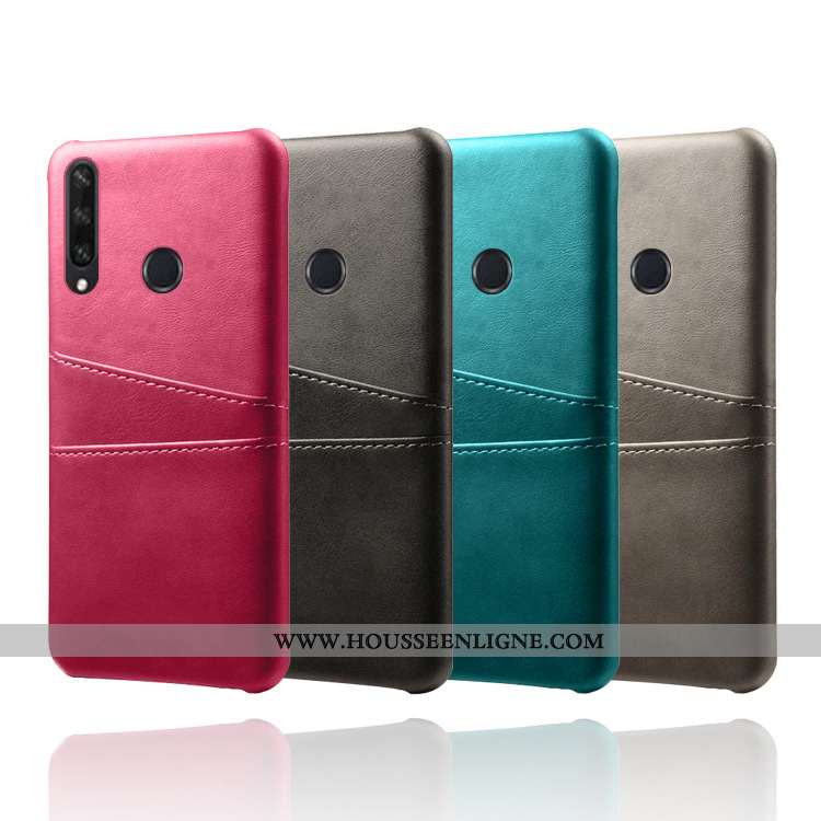 Étui Huawei Y6p Légère Cuir Téléphone Portable Coque Noir Carte