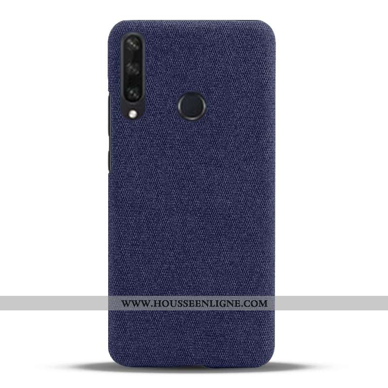 Étui Huawei Y6p Modèle Fleurie Cuir Business Tissu Téléphone Portable Coque Gris