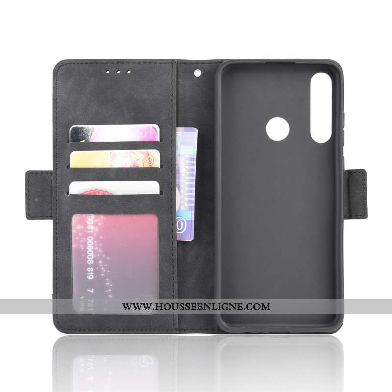Étui Huawei Y6p Protection Cuir Housse Coque Téléphone Portable Noir