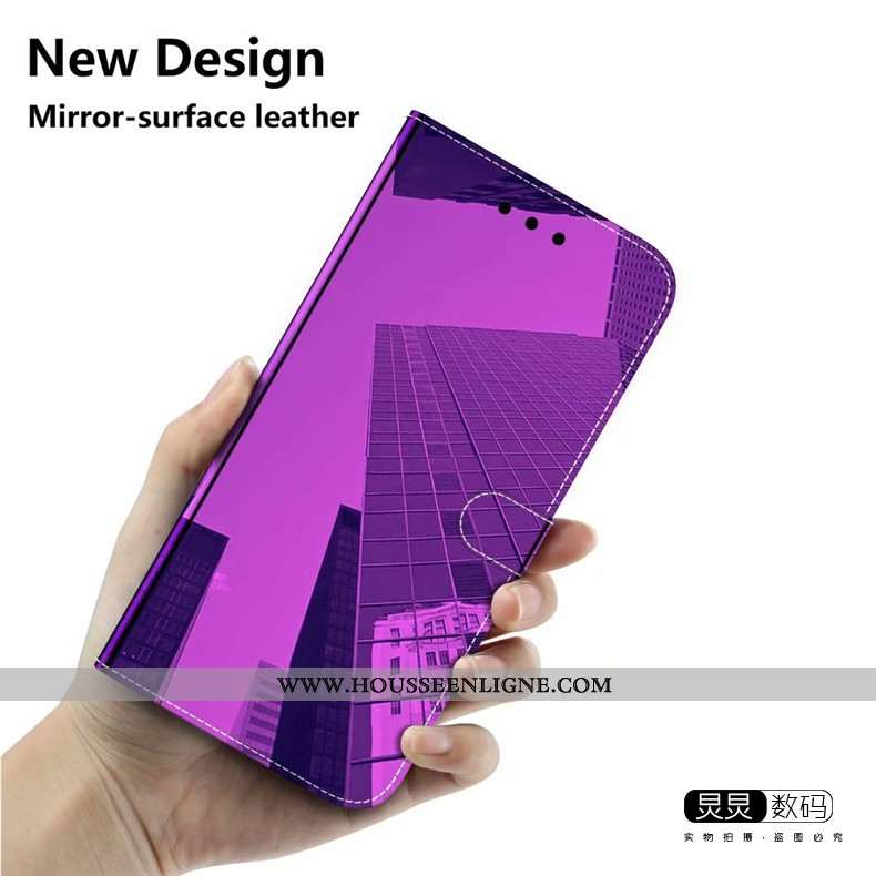 Étui Huawei Y6p Protection Personnalité Téléphone Portable Miroir Luxe Violet Coque